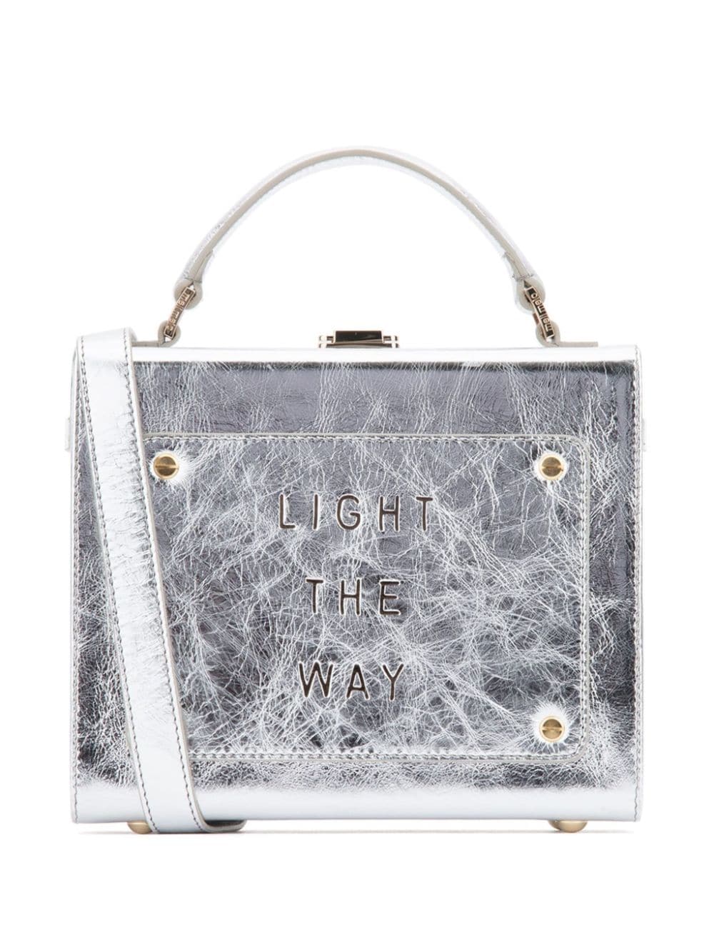 Meli Melo metallic tote bag - Zilver