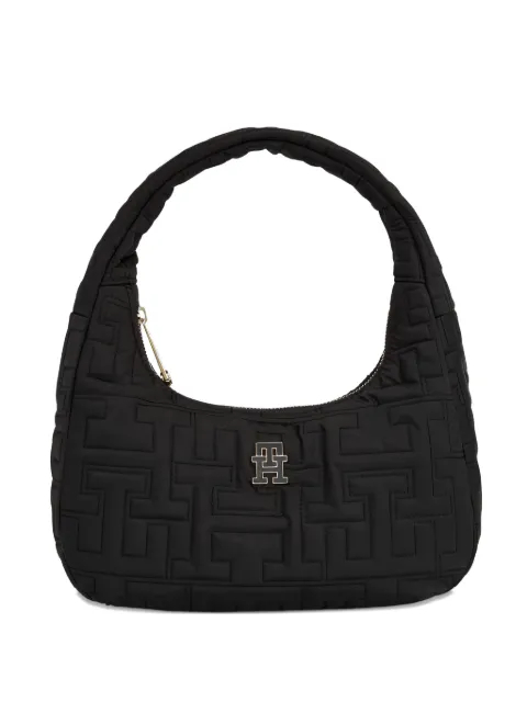 Tommy Hilfiger tote capitonada con placa del logo
