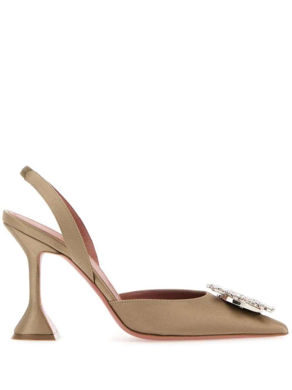 Amina Muaddi Begum PVC pumps Beige