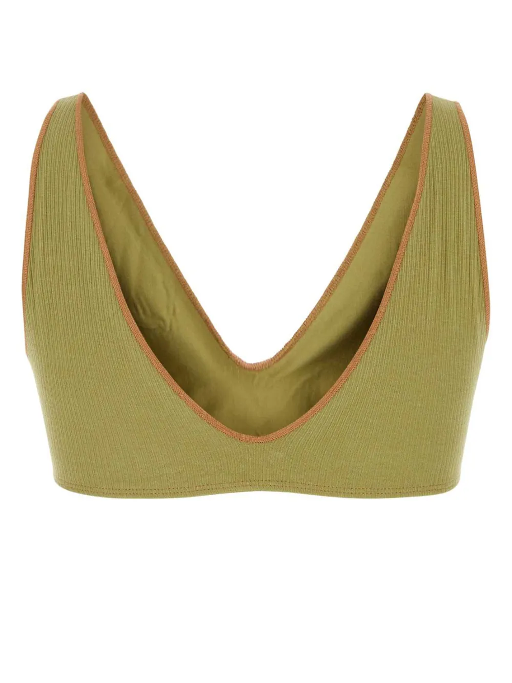 Baserange Green stretch cotton bra - Groen