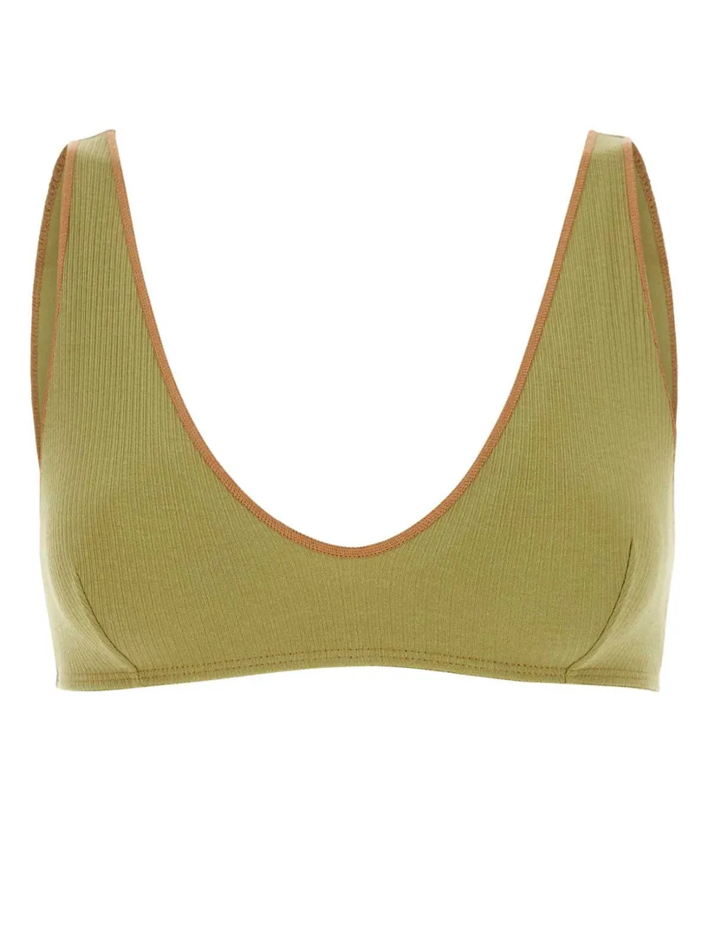 Baserange Green stretch cotton bra