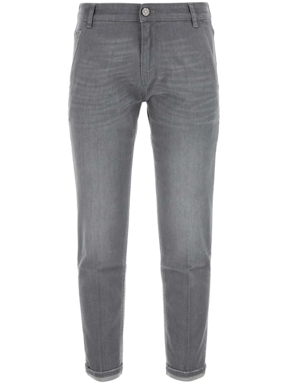 PT Torino Skinny jeans met logopatch Grijs
