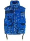 Khrisjoy paisley-print corduroy padded gilet - Blue