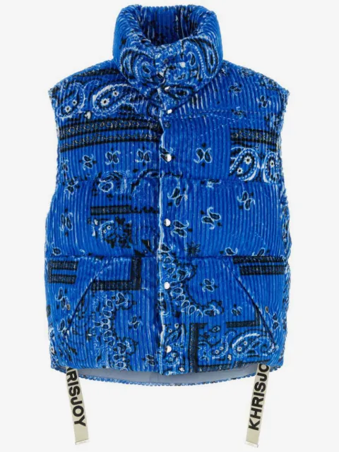 Khrisjoy paisley-print corduroy padded gilet