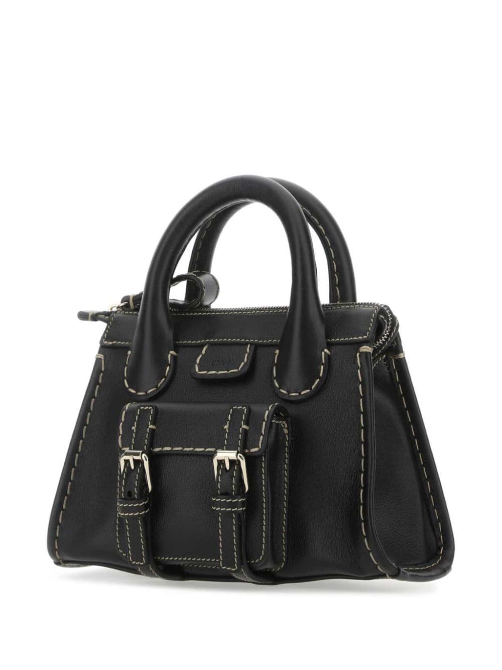 Shop Chloé Edith Handbag In Black