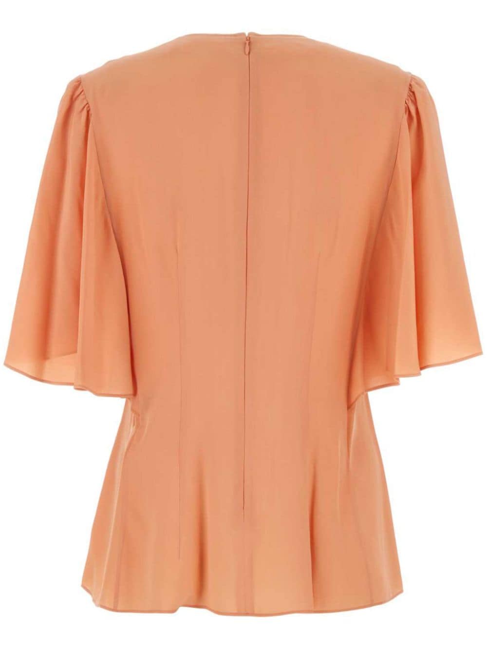 Chloé wing-sleeve silk blouse - Oranje