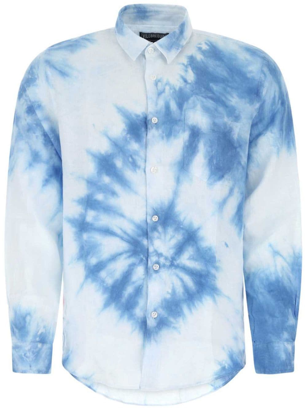 Shop Vilebrequin Tie-dye Print Shirt In Blue