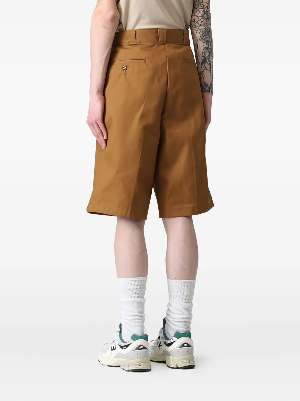 Dickies Logo-patch Bermuda Shorts In Brown