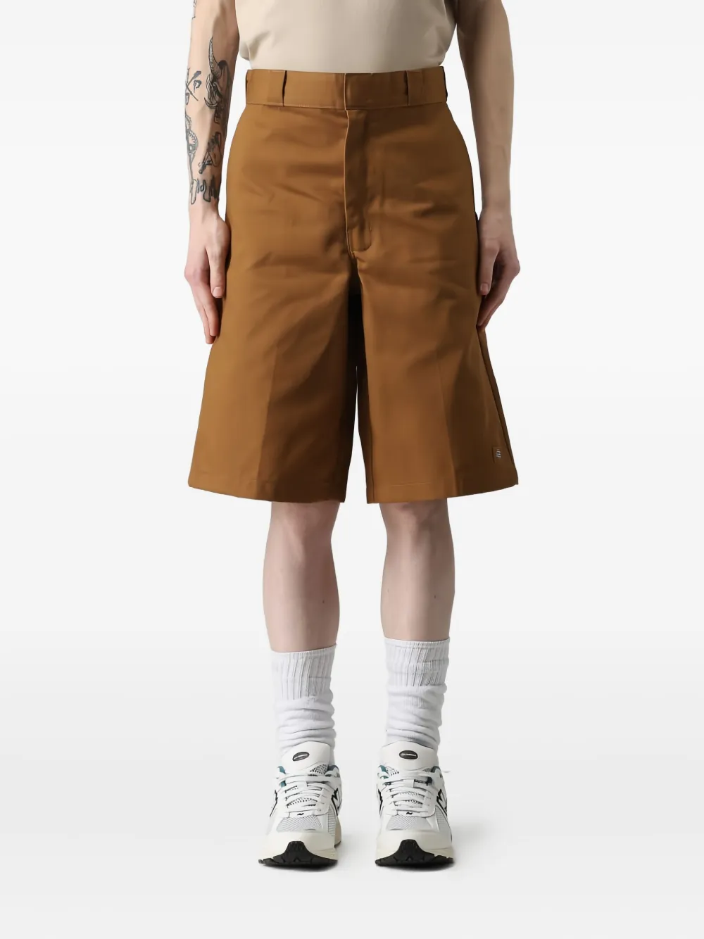 DICKIES logo-patch bermuda shorts - ブラウン DICKIES logo-patch bermuda shorts - ブラウン