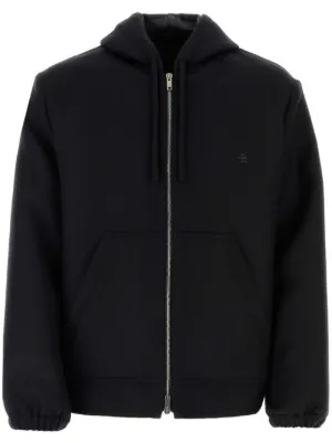 Alexander McQueen logo-tape zip-up Hoodie | Black | FARFETCH