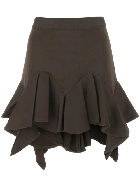 Givenchy falda corta con detalle de volantes