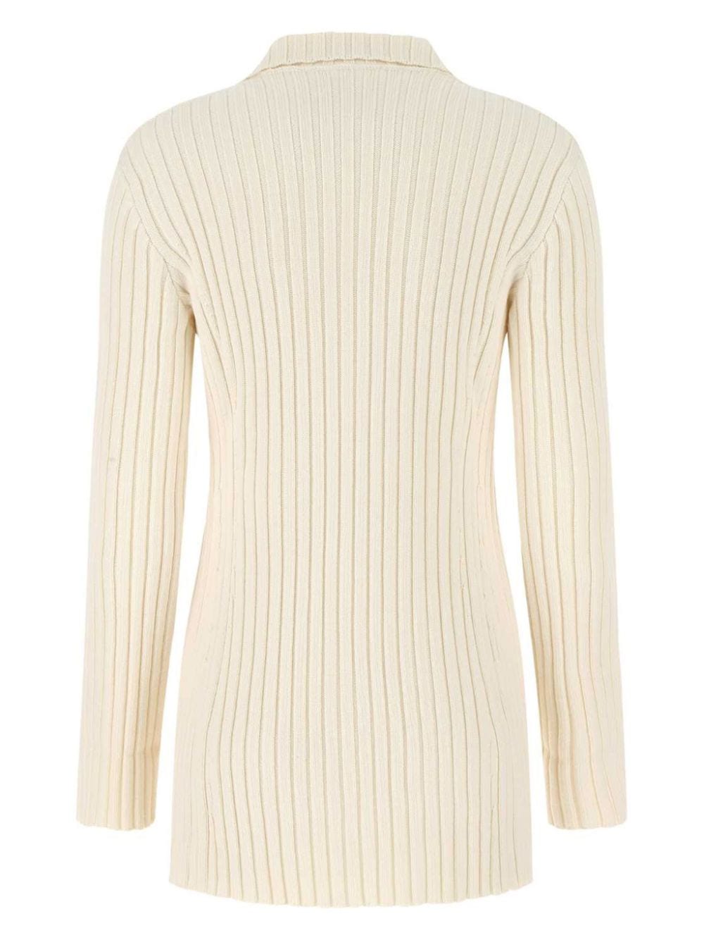 Chloé notch-lapel ribbed cardigan - Beige