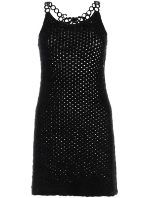 michael kors dress with gold studs Michael Kors Black Tan Jersey knit Dress with gold studs v-neck L $120 Logo