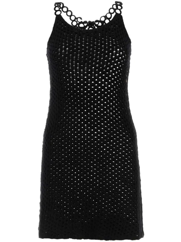 white christmas dresses Tulip Blue Crochet Mini Dress
