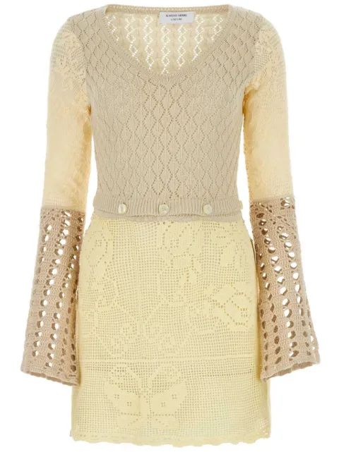 Marine Serre crochet-knit mini dress