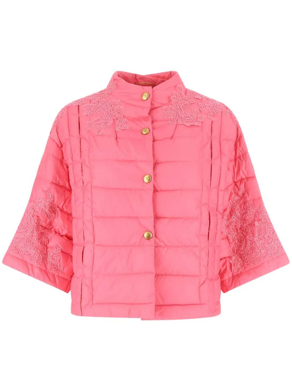 Ermanno Scervino Jack met geborduurde bloemen Roze