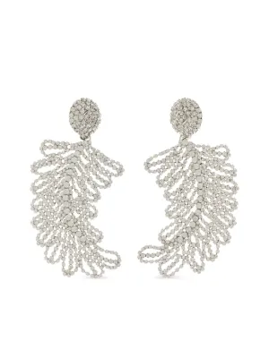 Alessandra Rich ハート クリスタル パール ピアス Alessandra Rich Heart クリスタル ピアス | シルバートーン