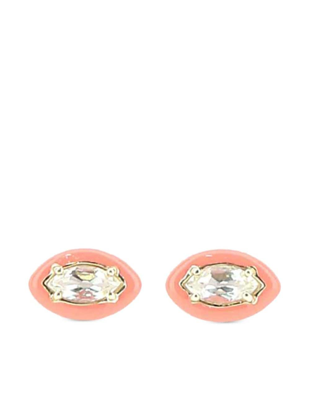 Bea Bongiasca 9kt yellow gold Sweetness diamond earrings - Rosa