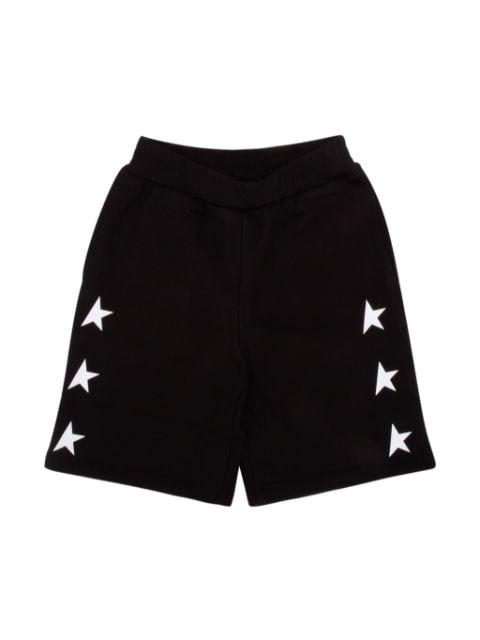 Golden Goose Kids logo-print shorts