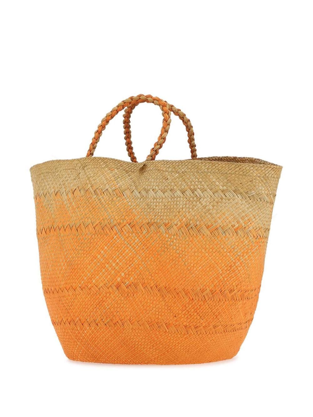 Shop Guanabana Canasto Straw Tote Bag In Orange