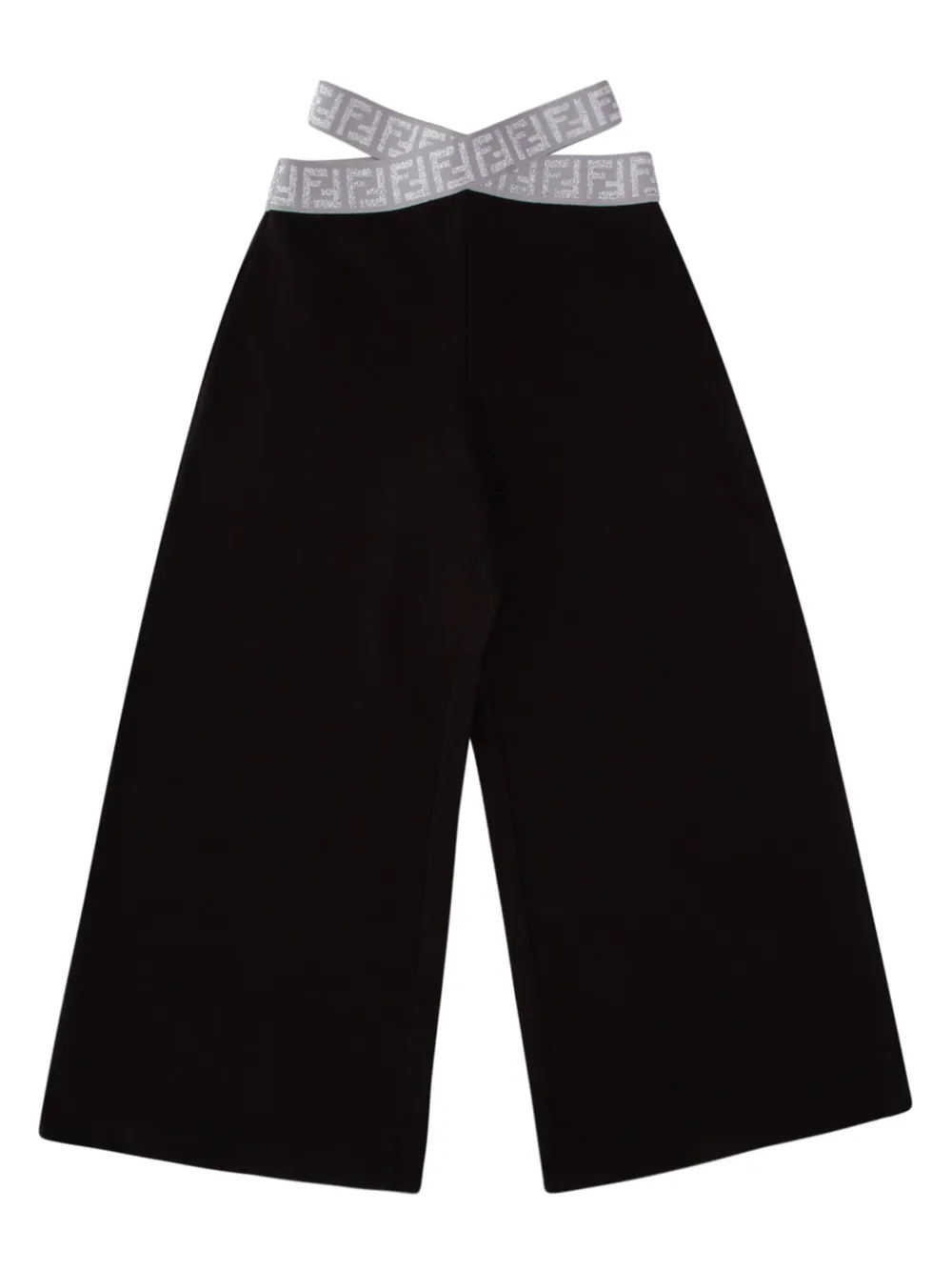 Fendi Kids Broek met elastische taille Zwart