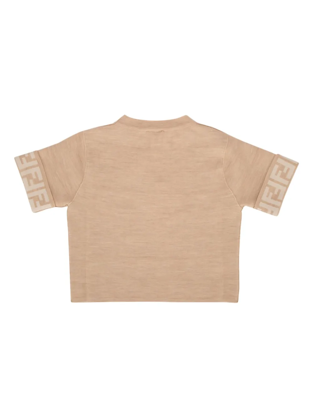 Fendi Kids T-shirt met monogram Beige