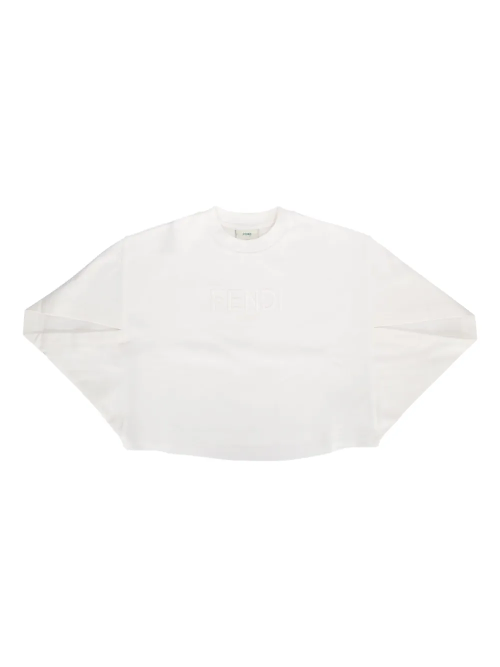 Fendi Kids Top met geborduurd logo Wit