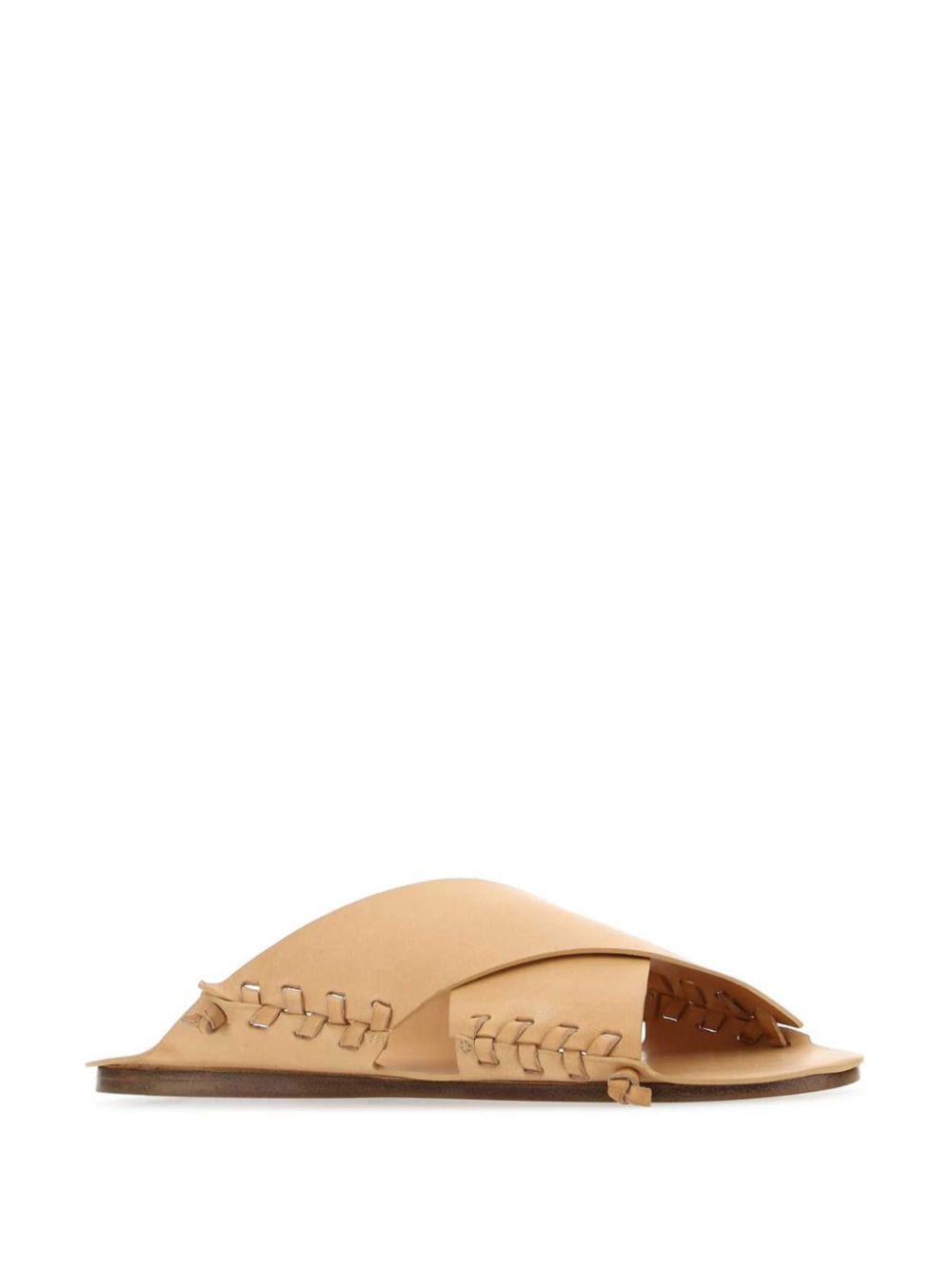 Shop Jil Sander Stitch Detailing Slippers In Neutrals