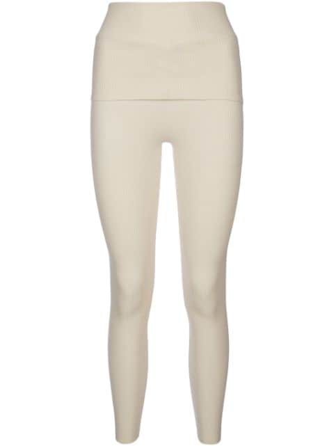 Loro Piana legging nervuré à taille haute