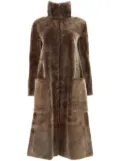 Giorgio Armani shearling coat - Brown