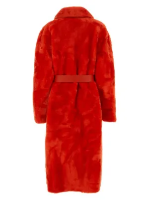 コート Jil Sander FW23 Red shearling coat (J02AA0122J07122 627) JIL SANDER+ Fall/Winter 2023