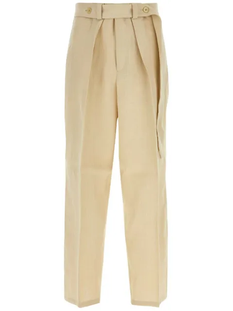 Jil Sander belted-waist wide-leg trousers
