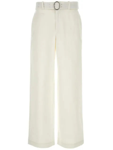 Jil Sander belted-waist wide-leg trousers