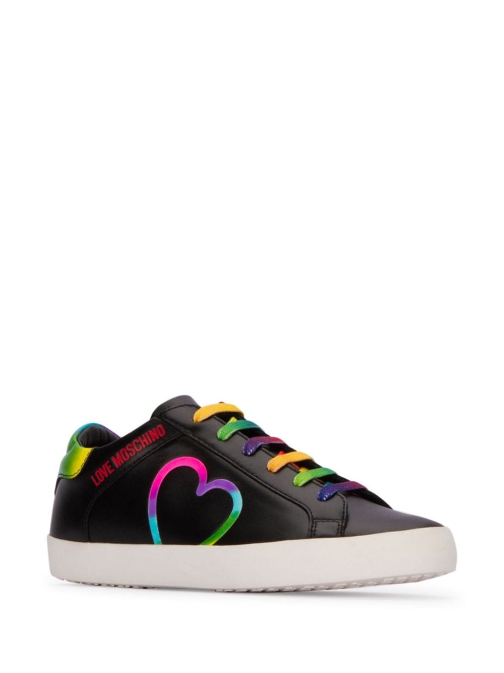 Love Moschino Sneakers met colourblocking - Zwart