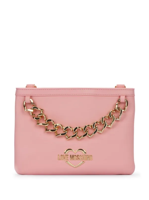 Love Moschino logo plaque Tote Bag Pink FARFETCH IE