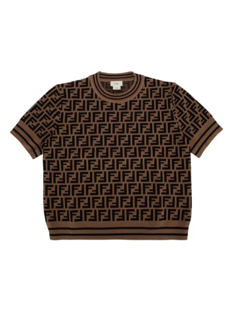 Fendi Kids FF motif knitted sweater