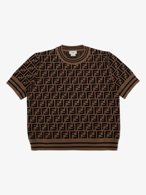 Fendi Kids FF motif knitted sweater