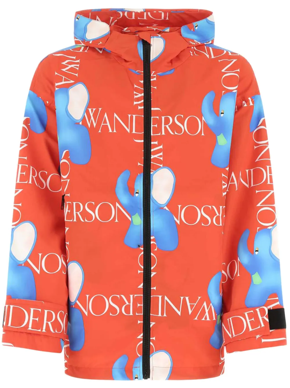 JW Anderson logo-print jacket - Orange