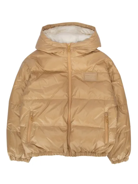 Fendi Kids Rear pouch-buckled pocket jacket 