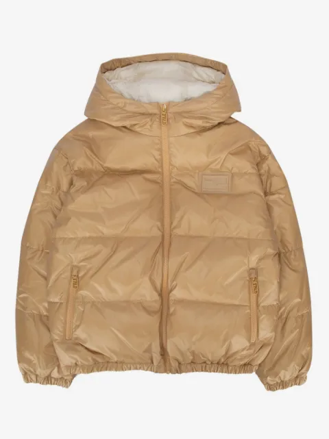 Fendi Kids Rear pouch-buckled pocket jacket 