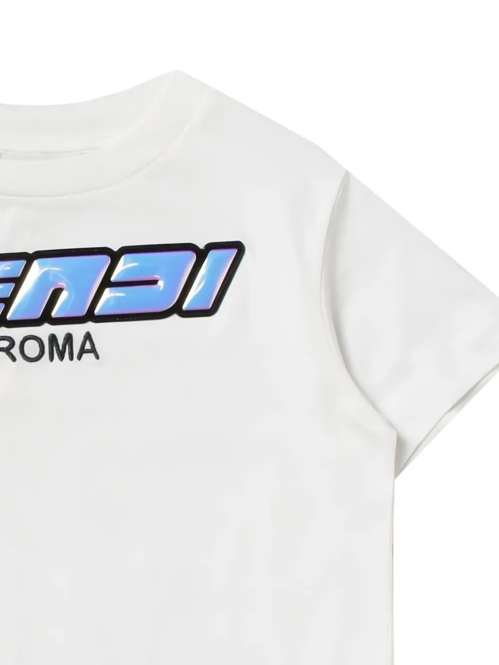 Fendi Kids T-shirt met logoprint Wit