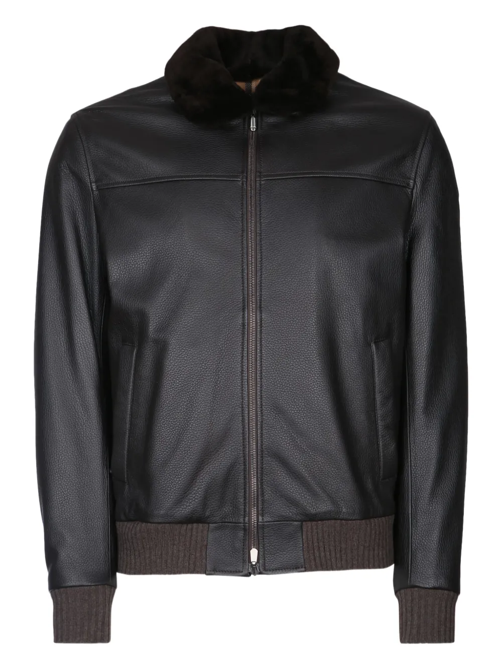 Cesare Attolini single-breasted suede blazer | Brown | Image 1