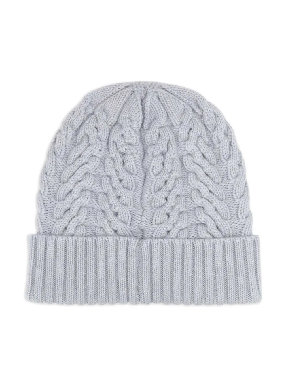 Moorer logo-plaque cashmere beanie - Blauw