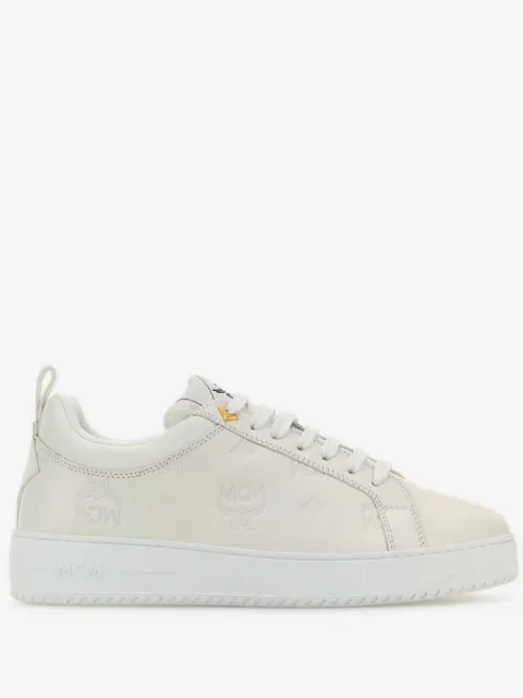 MCM logo-debossed leather sneakers