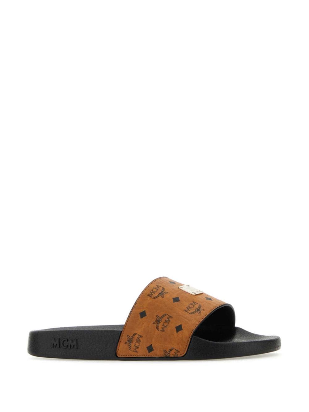 MCM printed canvas slippers - Bruin