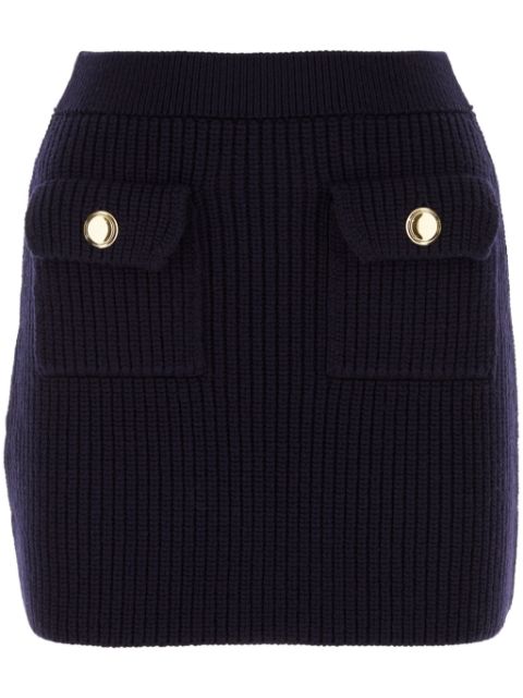 Miu Miu ribbed-knit wool miniskirt Women