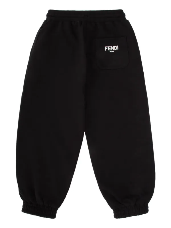 Fendi Kids バックパッチポケット ジョガーパンツ | ブラック 