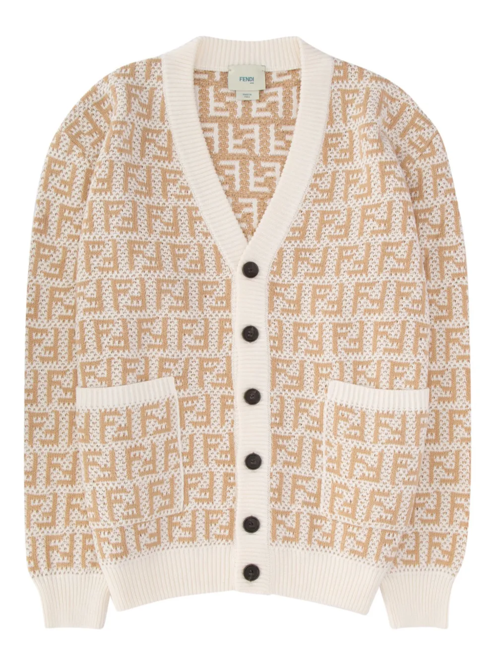Fendi Kids Vest met FF-patroon Beige
