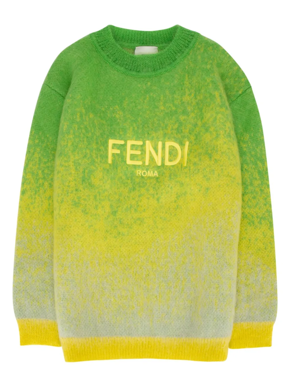 Fendi Kids Sweater met geborduurd logo Groen