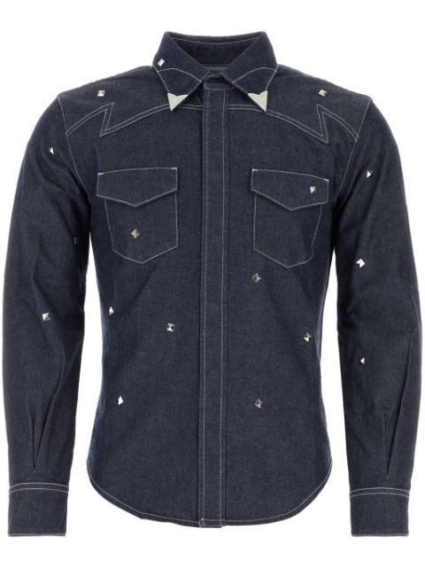 MCM stud detailed denim shirt